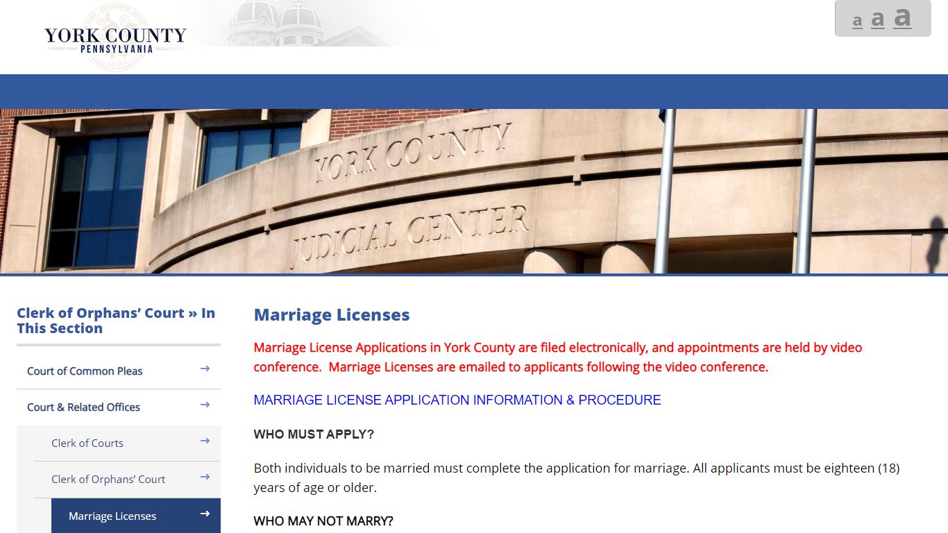 Marriage Licenses - York County, Pennsylvania